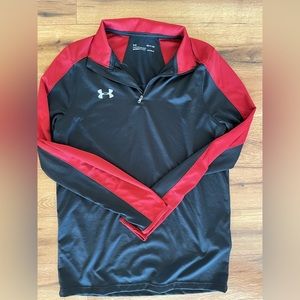 Men’s Under Armour 1/4 Zip Shirt Red and Black